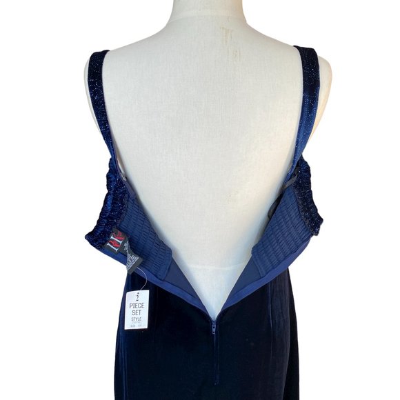 NWOT Vintage Velvet Babydoll Dress & Jacket Hoco Fairy Whimsigoth Sparkle-12P - Picture 12 of 16